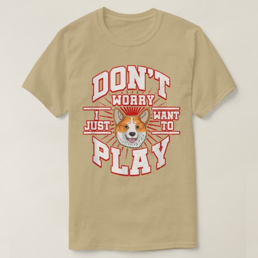心配しないで、私はただコギ遊ードッグと言いたい Tシャツ (デザイン正面)