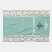 心配しないで、"BEE"幸せ キッチンタオル (横)