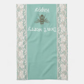 心配しないで、"BEE"幸せ キッチンタオル (縦)