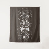 心配しないで – Christian Writhic Bible Verse タペストリー (正面)