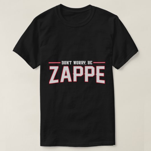 心配しないでZappeアメリカのフットボールの女性メンズ Tシャツ (デザイン正面)