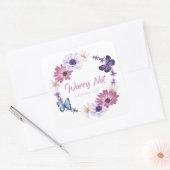 心配しない女性のキリスト教信仰バタフライバイブル スクエアシール (封筒)