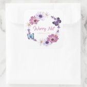 心配しない女性のキリスト教信仰バタフライバイブル スクエアシール (バッグ)