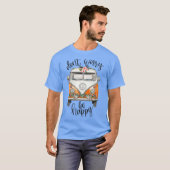 心配しない幸せになるフローラヒッピーvan平和 tシャツ (正面フル)