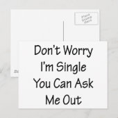 心配しない独身のでく頼れ ポストカード (正面/裏面)