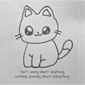 心配するな子猫シール シール (正面)