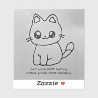 心配するな子猫シール シール