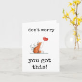 心配するな得この勇気付けられるカード カード (黄色い花)