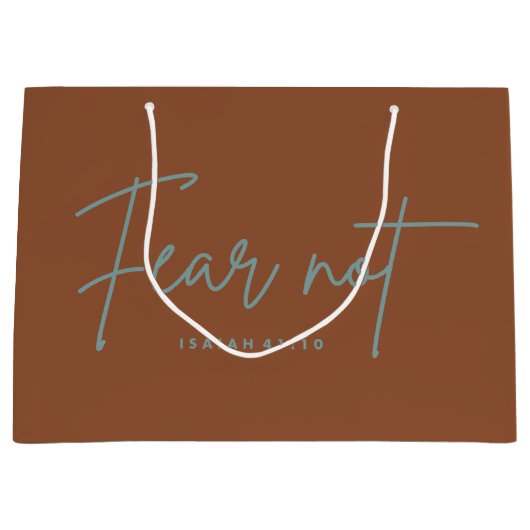 「心配するな」 イザヤ41:10 ラージペーパーバッグ (正面)