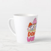 心配するな – カラフルかわいい カフェラテマグ (左アングル)