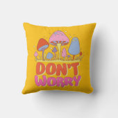 心配するな – カラフルかわいい クッション (裏面)