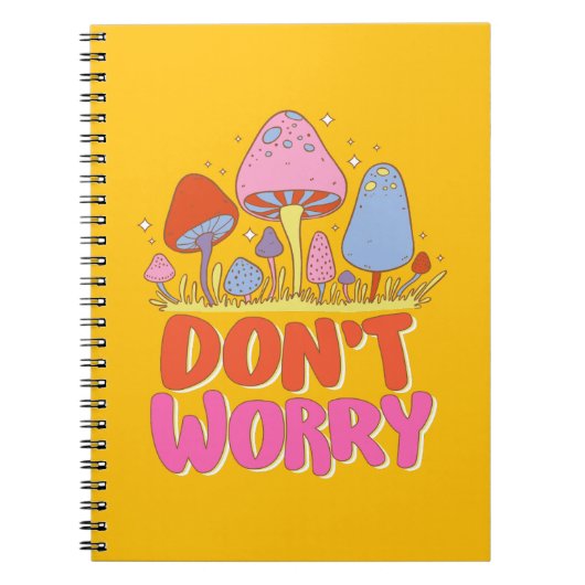心配するな – カラフルかわいい ノートブック (正面)