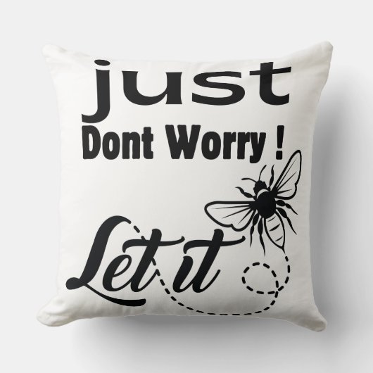 心配するな クッション (正面)