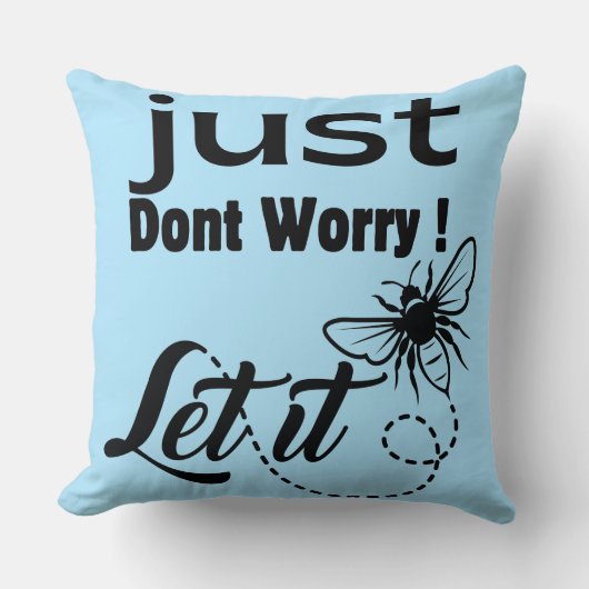 心配するな クッション (正面)