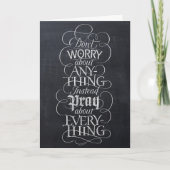 心配するな – クリスチャン書道チョーク カード (正面)