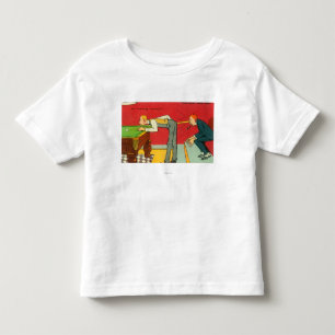 心配する時、頭部に当るプール手掛り トドラーTシャツ