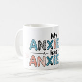 心配で堪らない コーヒーマグカップ (正面左)