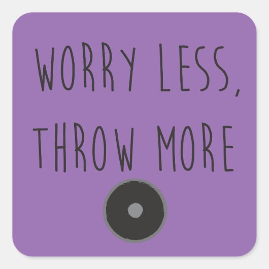 心配なく、より多くのdiscusを投げる – Discusシール スクエアシール (正面)