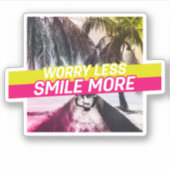 心配なし、スマイルの向上 シール (正面)