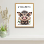 心配なし、単なるスマイル-ベビーワーホグ子供部屋ウォール ポスター