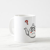 心配なティーポットの質問ライフ コーヒーマグカップ (正面左)