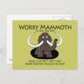 心配なマンモス ポストカード (正面/裏面)