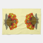 心配な七面鳥の感謝祭 キッチンタオル (横)