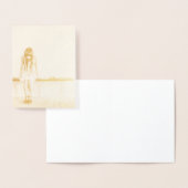 心配な女の子 箔カード (ディスプレー)