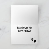 心配な猫デザイングリーティングカード シーズンカード (内部)