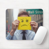 心配な顔スケッチオンウォールストリート マウスパッド (マウス)