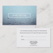 心配によって蒸気を発するガラスを共有して下さい 割引カード (正面/裏面)