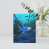 心配のサメ ポストカード (スタンド正面)