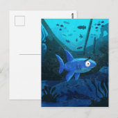 心配のサメ ポストカード (正面/裏面)