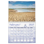 心配の地球温暖化 カレンダー (2月 2027)