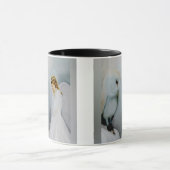 心配の守り神および白いフクロウ マグカップ (中央)