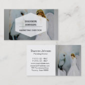 心配の守り神および白いフクロウ 名刺 (正面/裏面)