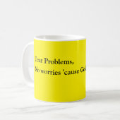 心配の引用文のコーヒー・マグ無し コーヒーマグカップ (正面左)