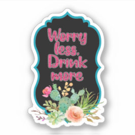 心配の無い飲み物よりカスタムもカットのビニールのシール シール