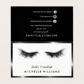 心配の紹介の後のシンプルでシックなまつげ延長 名刺 (外部フラット)