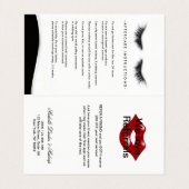 心配の紹介の後のシンプルでシックなまつげ延長 名刺 (内部フラット)