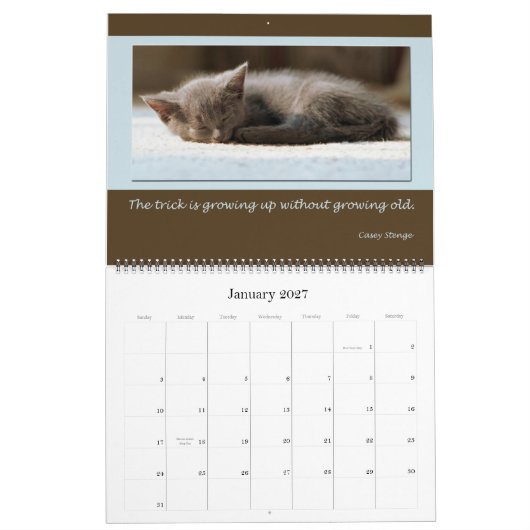 心配は知恵を無駄にします カレンダー (1月 2027)