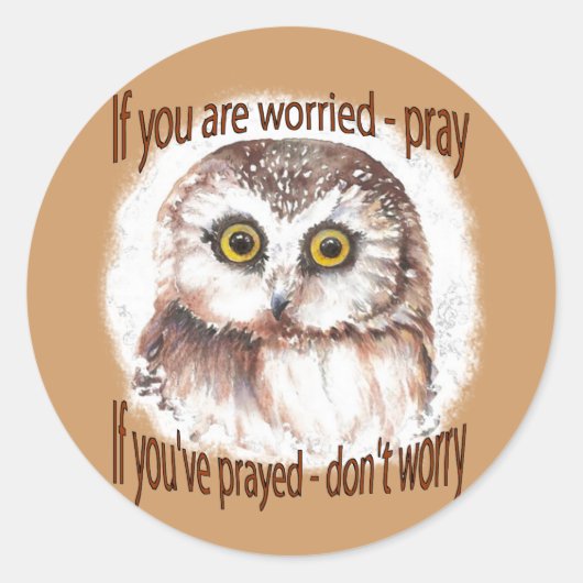 心配もしして祈心配祈するな ラウンドシール (正面)