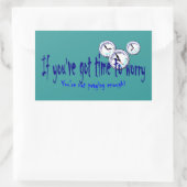 心配もしす得る時間が… 長方形シール (バッグ)