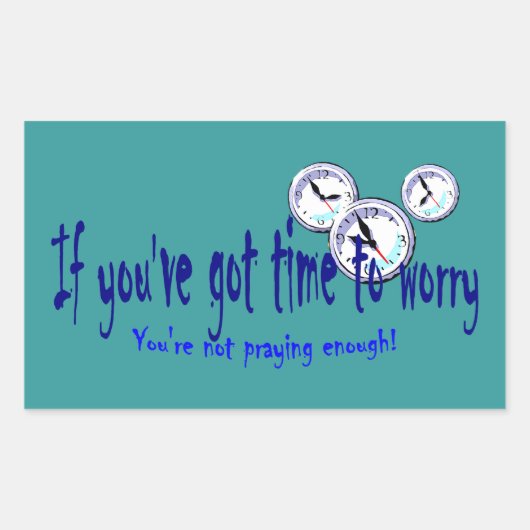 心配もしす得る時間が… 長方形シール (正面)