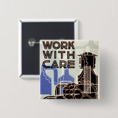 心配を使用 缶バッジ (正面&裏面)