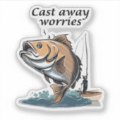 心配を投げ遠くに掛ける シール (正面)