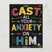 心配を解き放ち、平安を受け入れる ポストカード (正面)