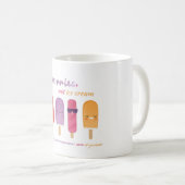 心配を解く | バイリンガルのポピュシクル陽性 コーヒーマグカップ (正面右)