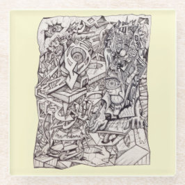 心配事コースター ガラスコースター