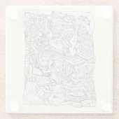 心配事コースター ガラスコースター (裏面)